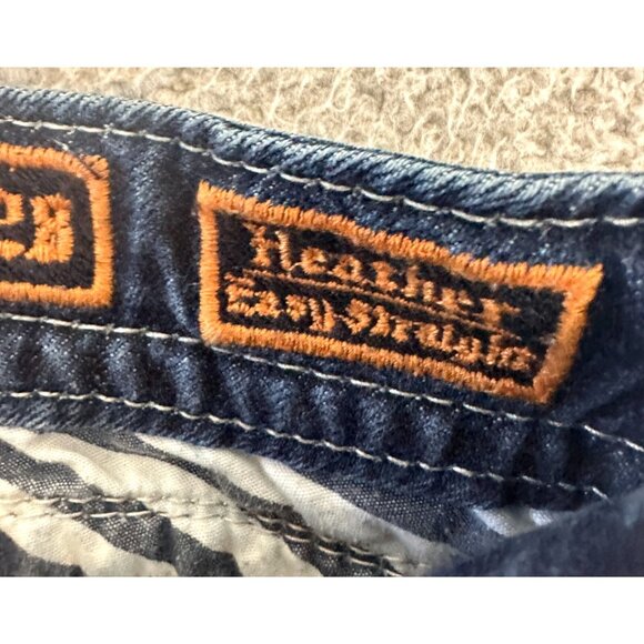 Y2K Rock Revival Easy Straight Jeans Heather Bling Embellished Flap Pocket - Picture 8 of 16